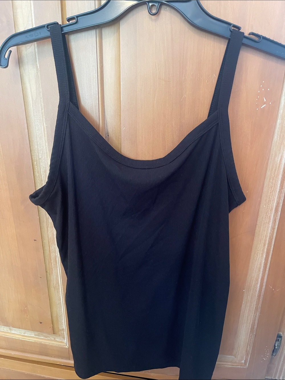No Boundaries Black Ribbed Tank Top - Slim Strap Cami